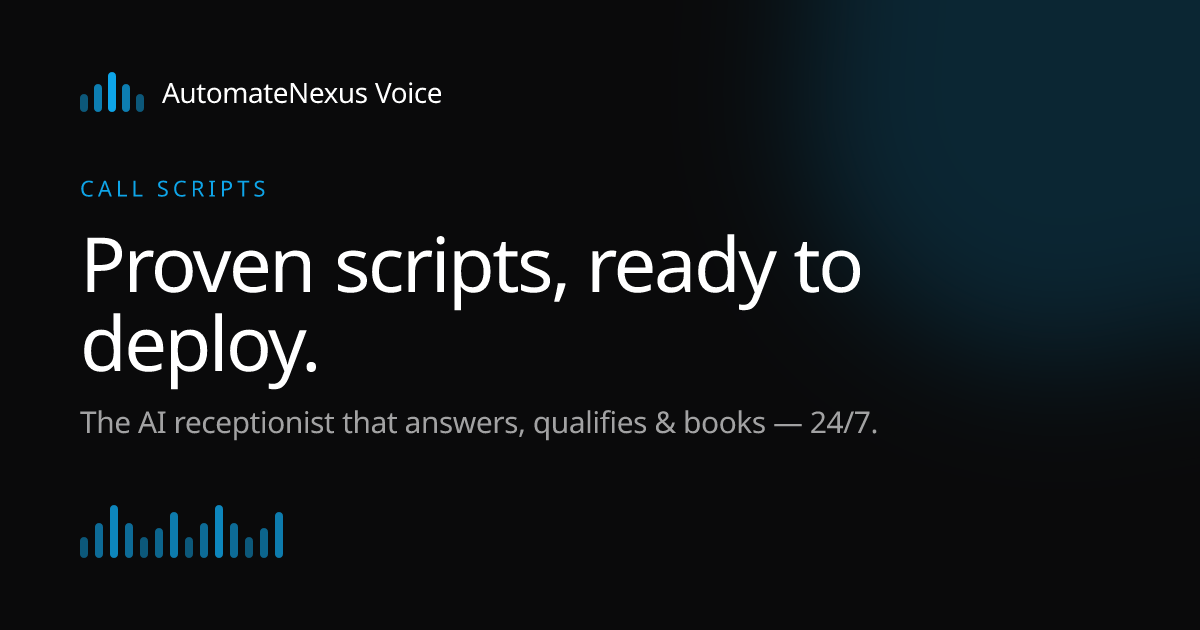Call Scripts — Ready-Made AI Voice Agent Scripts by Industry ...